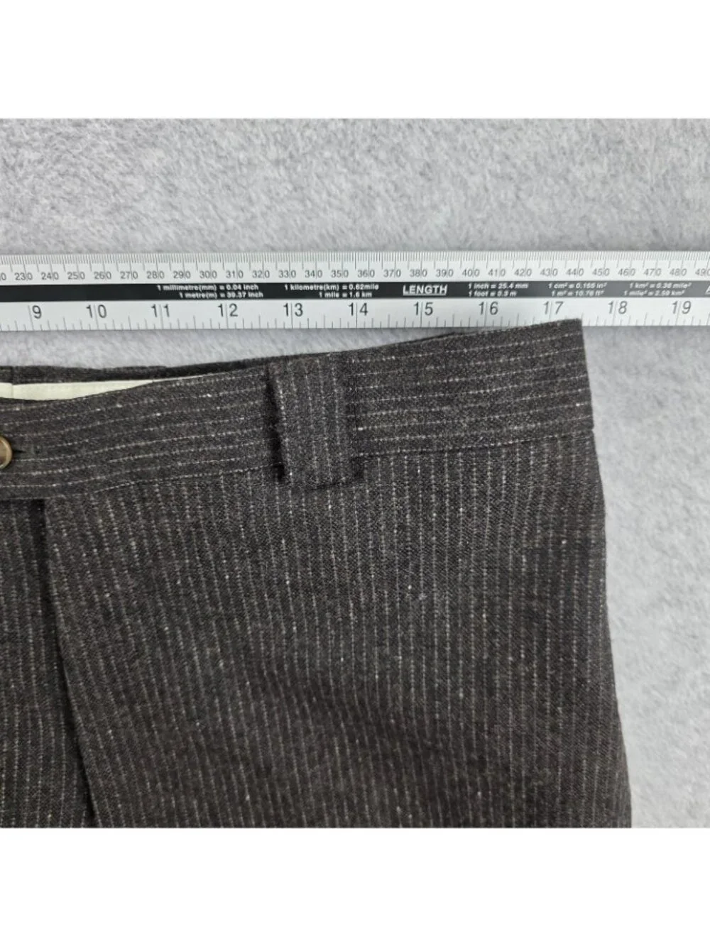 Perry Ellis Tuscany Barolo Pants Mens 36x34 Gray Wool Cashmere Dress NWT